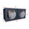 1x Audiotek CA- CA-10DP 10-Inches Subwoofer Enclosure Car Vehicle Audio Speaker Box All Medium-Density Fiberboard Vented Enclosure Carpet Texture Terminal view 2