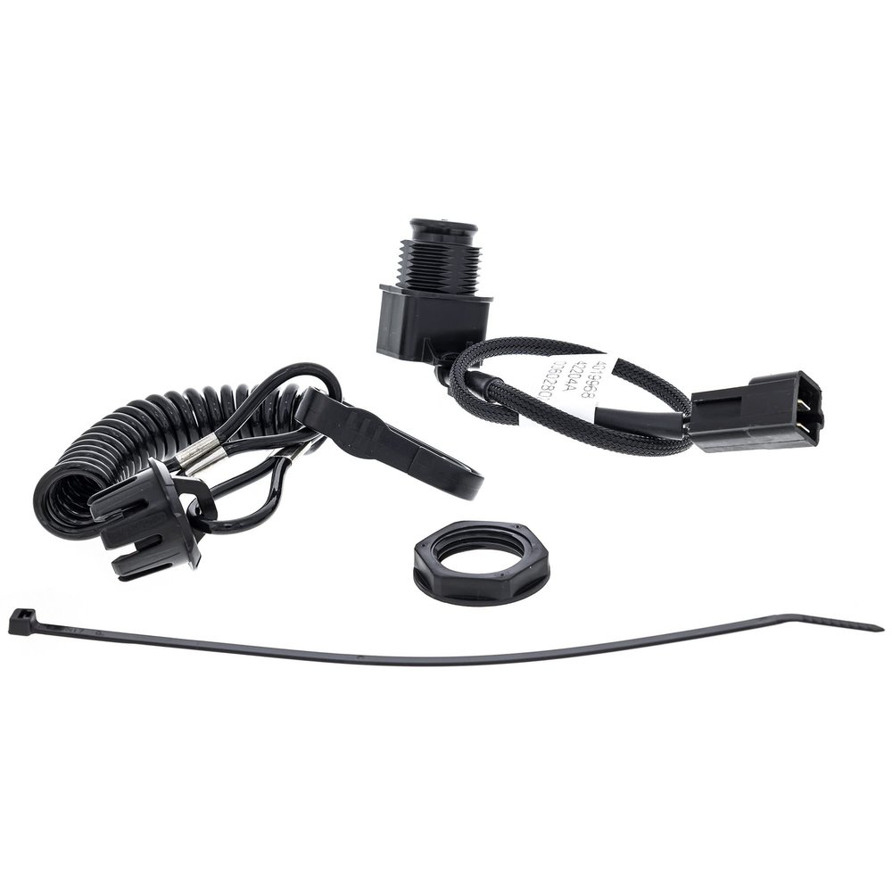 Polaris Snowmobile Magnetic Tether (550/600/800), Engine Shut-Off, Console Mounted, Pre-Wired Harness, Black, Genuine OEM - Part 2889143