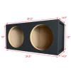 1x Audiotek CA-12DS Pro Dual Seal 12-Inch Subwoofer Enclosure Car Vehicle Audio Speaker Box All Medium-Density Fiberboard Vented Enclosure Carpet Texture Terminal view 2
