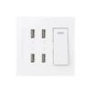 Youngy 220V 10A Wall Switch Socket 4 Port USB Charger Power Outlet Adapter Panel view 1