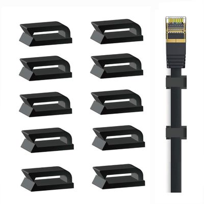 xiclass Flat Wire Clips Holder, Ethernet Cable Clips,Self Adhesive Wire Clips Management for Home and Office (100pieceBlack), 0.62 x 0.49 x 0.21inch