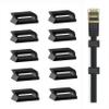 xiclass Flat Wire Clips Holder, Ethernet Cable Clips,Self Adhesive Wire Clips Management for Home and Office (100pieceBlack), 0.62 x 0.49 x 0.21inch view 1