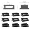 xiclass Flat Wire Clips Holder, Ethernet Cable Clips,Self Adhesive Wire Clips Management for Home and Office (100pieceBlack), 0.62 x 0.49 x 0.21inch view 3