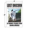 (2X) Lost Unicorn Poster Style Funny Decal - 6" X 4" Bumper Sticker Gag Gift For Car, Truck, SUV, Laptop Tablet view 2