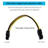 ZLKSKER 4 Pin P4 CPU Power Extension Cable for Desktop Computer (8 Inch,18AWG), Connect 12V PSU and CPU Power Connector, 4 Pin Male and Female view 2