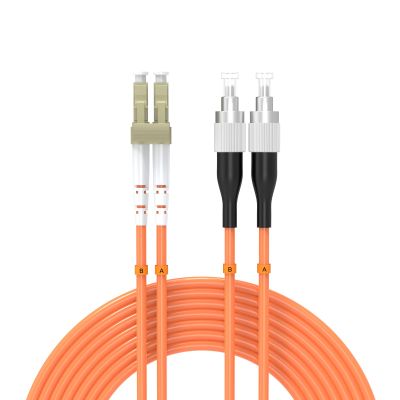 Buacoz 15Meters 50ft LC/UPC-FC/UPC Multi-Mode Fiber Optic Cable LC to FC OM1 Jumper Optical Patch Cord Duplex 62.5/125um Orange LC-FC