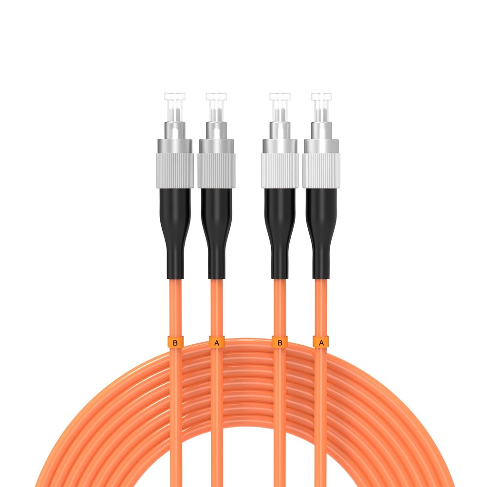 Buacoz 1Meter 4ft FC/UPC-FC/UPC Multi-Mode Fiber Optic Cable FC to FC OM1 Jumper Optical Patch Cord Duplex 62.5/125um Orange FC-FC