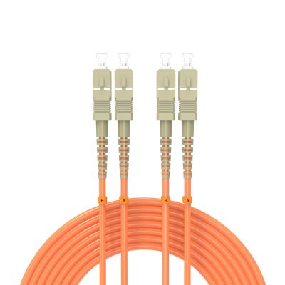 Buacoz 1.8Meters 6ft SC/UPC-SC/UPC Multi-Mode Fiber Optic Cable OM1 Jumper Optical Patch Cord Duplex 62.5/125um Orange