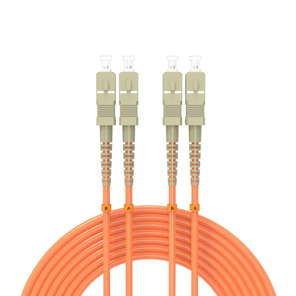 Buacoz 1.8Meters 6ft SC/UPC-SC/UPC Multi-Mode Fiber Optic Cable OM1 Jumper Optical Patch Cord Duplex 62.5/125um Orange