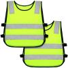Geyoga 2 Pieces 2/10 Pieces Kids Reflective Vest Child Toddler Safety High Visibility Vest Yellow for Cycling Walking Skiing view 1