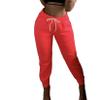 Andongnywell Womens High Waisted Workout Running Hiking Summer Pants Elastic Waist Trousers with Pockets (Orange,Small) view 1