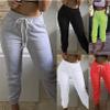 Andongnywell Womens High Waisted Workout Running Hiking Summer Pants Elastic Waist Trousers with Pockets (Orange,Small) view 2