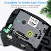 Absonic TZ-121 9mm 0.35 Laminated Clear Label Tape Replacement for Brother TZe-121 TZe Tape 3/8 inch Black on Clear Tape for Ptouch Label Maker PT-D400 PT-D600 PT-D210 PT-H110 PT-H100 PTD-220, 6-Pack view 3
