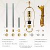 Royal Designs, Inc. DIY Lamp Making Kit Make, Refurbish, and Repair Includes 3-Way Socket, 9" Harp, 8 ft Long Lamp Cord & All Required Electrical Hardware - Polished Nickel - Single view 2