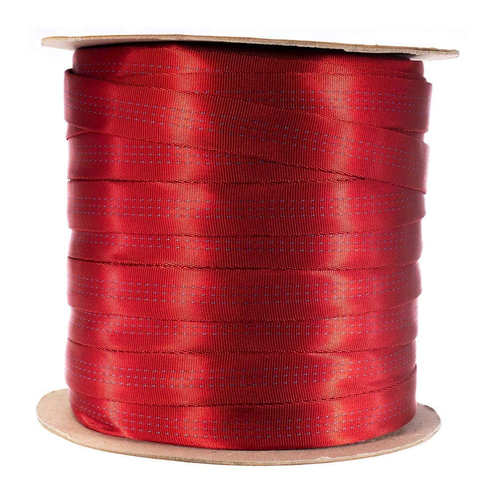 Paracord Planet Tubular Webbing 1 Inches  Heavy Duty Nylon/Rescue Harnesses Work Great for Outdoors (30 Yards - Red)