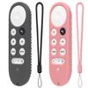 2 Pack Silicone Case for Chromecast with Google TV 2020 Voice Remote Protective Cover for 2020 Chromecast Voice Remote (Dark Gray+Pink) view 1