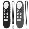 2 Pack Silicone Case for Chromecast with Google TV 2020 Voice Remote Protective Cover for 2020 Chromecast Voice Remote (Black+Dark Gray) view 1