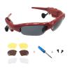Hereta Wireless Bluetooth Sunglasses Anti-ray Stereo 5.1 Music Bluetooth Headphones for Women Support Both Headset and Hands-free for All Kinds of Cell Phones (Red-gray) view 1