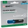 Emtec Click Easy B110 USB 3.0 (3.2) Flash Drive 32 GB External Storage - Blue, Black view 3