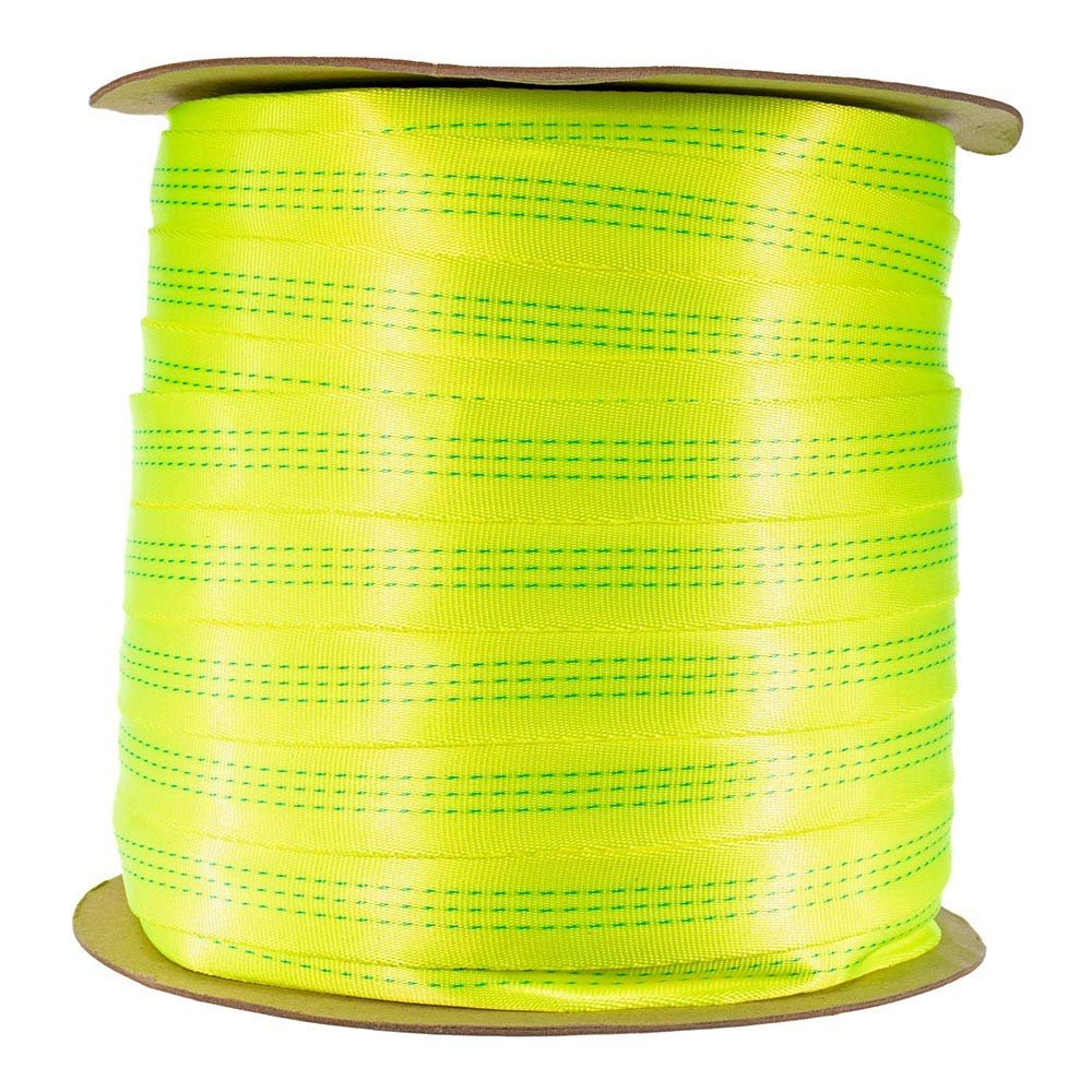 Paracord Planet Tubular Webbing 1 Inches Heavy Duty Nylon/Rescue Harnesses Work Great for Outdoors (20 Yards - Hot Yellow)