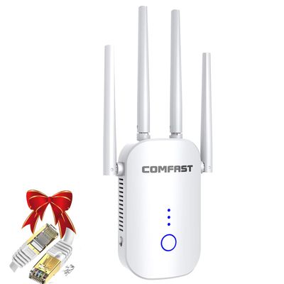 WiFi Range Extender 1200Mbps Booster for The Hourse, 2500FT Repeater 2.4 & 5GHz Dual Band WPS Superbooster WPS Easy Setup, Work with Any WiFi Routers Perfect Extension of Life