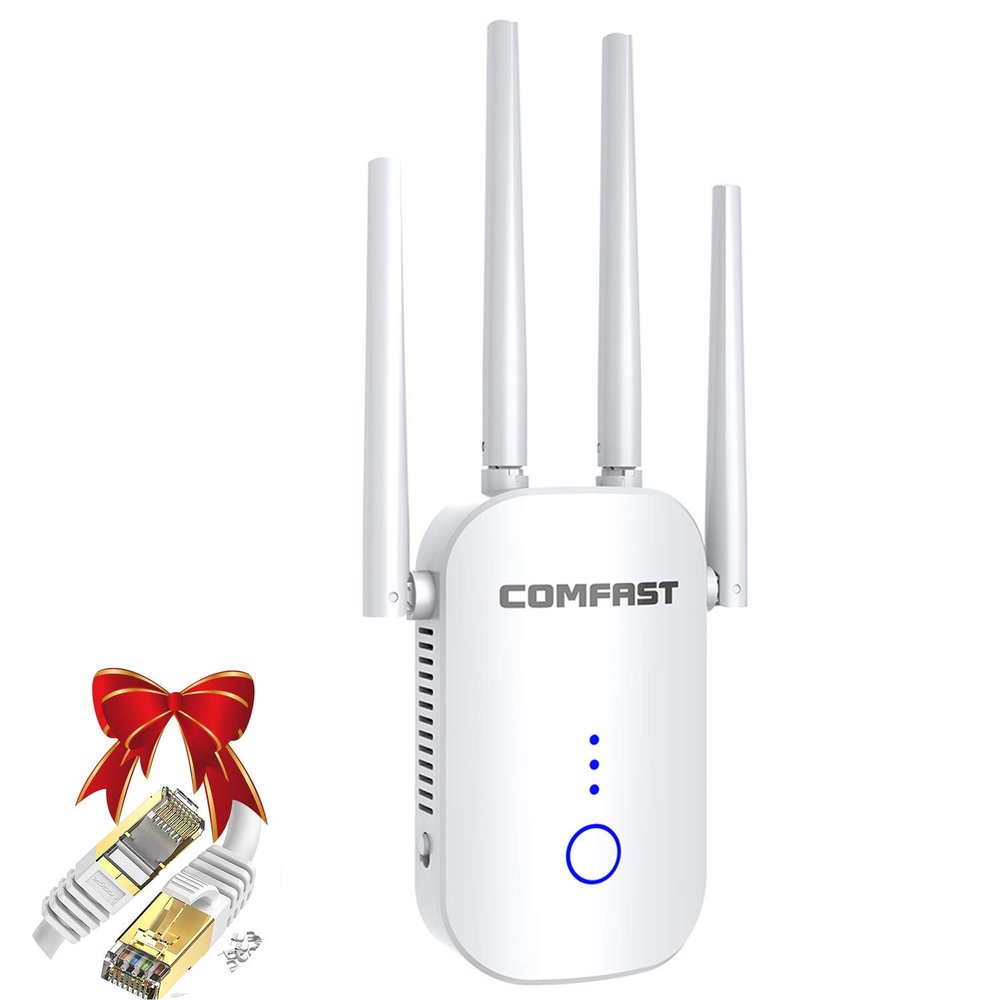 WiFi Range Extender 1200Mbps Booster for The Hourse, 2500FT Repeater 2.4 & 5GHz Dual Band WPS Superbooster WPS Easy Setup, Work with Any WiFi Routers Perfect Extension of Life