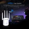 WiFi Range Extender 1200Mbps Booster for The Hourse, 2500FT Repeater 2.4 & 5GHz Dual Band WPS Superbooster WPS Easy Setup, Work with Any WiFi Routers Perfect Extension of Life view 4