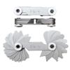 30 pcs Radius Gage Set 1/32-1/4" by 64ths 15 pcs Concave Leaves + 15 pcs Convex Leaves Steel view 1