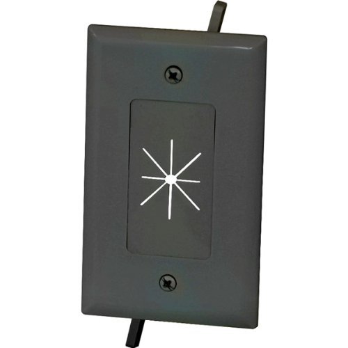 1-Gang Cable Plate with Flexible Opening - Black