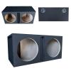 1x Audiotek CA-12DP Car Audio Double 12-Inch Vented Speaker Box Enclosure Carpet Texture Terminal Cups Made from Durable Woods Fits Any 12-Inch Speakers view 1