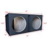 1x Audiotek CA-12DP Car Audio Double 12-Inch Vented Speaker Box Enclosure Carpet Texture Terminal Cups Made from Durable Woods Fits Any 12-Inch Speakers view 2