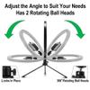 DaVoice 10" 3 Light Modes Desktop Ring Light for Zoom Meetings, with Stand, Phone Holder, USB Powered view 4