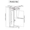 MNSSRN Suspended Computer Host Bracket, Desktop Computer Case Hanger, Rotatable, Retractable, Durable and Stable CPU Bracket view 2