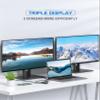 MacBook Pro Docking Station Dual Monitor MacBook Pro HDMI Adapter,9 in 1 USB C Adapters for MacBook Pro Air Mac HDMI Dock Dongle Dual USB C to Dual HDMI Ethernet 3USB SD/TF100W PD view 3