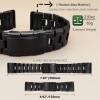 Abanen Titanium Watch Bands for Fenix 8 51mm / epix Pro 51mm/ Fenix 6X / Fenix 5X / Fenix 7X / Enduro, Quick Fit Wristband Strap with Stainless Steel Buckle for Garmin Tactix Delta,Black view 2