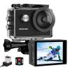 Apexcam 4K 60FPS Action Camera EIS Stabilization 20MP Sports Cam 40M Waterproof Underwater Camera 8X Zoom Support External Mic with Remote Control 2 x 1350mAh Rechargeable Batteries view 1