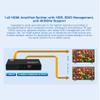 TEC Splitter 1 in 2 Out Distirbutor 4K 18GBPS 60Hz Manual EDID Selection HDMI Full HD 1080 3D Supported - 1 Source 2 Ouput Setup HDCP 2.0 Compliant Amplified Display view 3