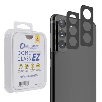 Whitestone DOME Camera EZ Type [Easy Installation] Tempered Glass Lens Protector for Galaxy S21 Plus [2Pack]