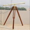 64" Floor Standing Brass Harbor Master Telescope Nautical w/Tripod Stand New Year Gift view 2