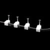 100 PCS 14mm Flat Ethernet Cable Wire Clips Single Coaxial Cable Clamps with Nail Flat Cable Wire Clips for Ethernet Cable Management view 4