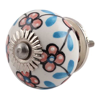 Indian Shelf 2 Piece Peach Tiny Ceramic Chic Dresser Knobs Drawer Pulls Cabinet Handles Stylish Look