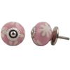 Indian Shelf 14 Piece Graceful Pink Etched Ceramic Unique Drawer Handles Dresser Knobs Cabinet Pulls Elegant Hardware Finish view 1
