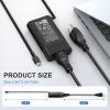 Dzytnsy New Slim 65W USB C Laptop Charger Compatible with HP Chromebook,Spectre X360,Envy X360,Elite X2,EliteBook X360,Omnibook, Pavilion Type C AC Adapter Travel Power Cord view 3