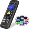 1-Clicktech Remote for Roku TVs and Players Express Premiere Ultra [2-in-1 w/TV Power+Volume] [NOT for Roku Stick] view 1
