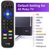1-Clicktech Remote for Roku TVs and Players Express Premiere Ultra [2-in-1 w/TV Power+Volume] [NOT for Roku Stick] view 2