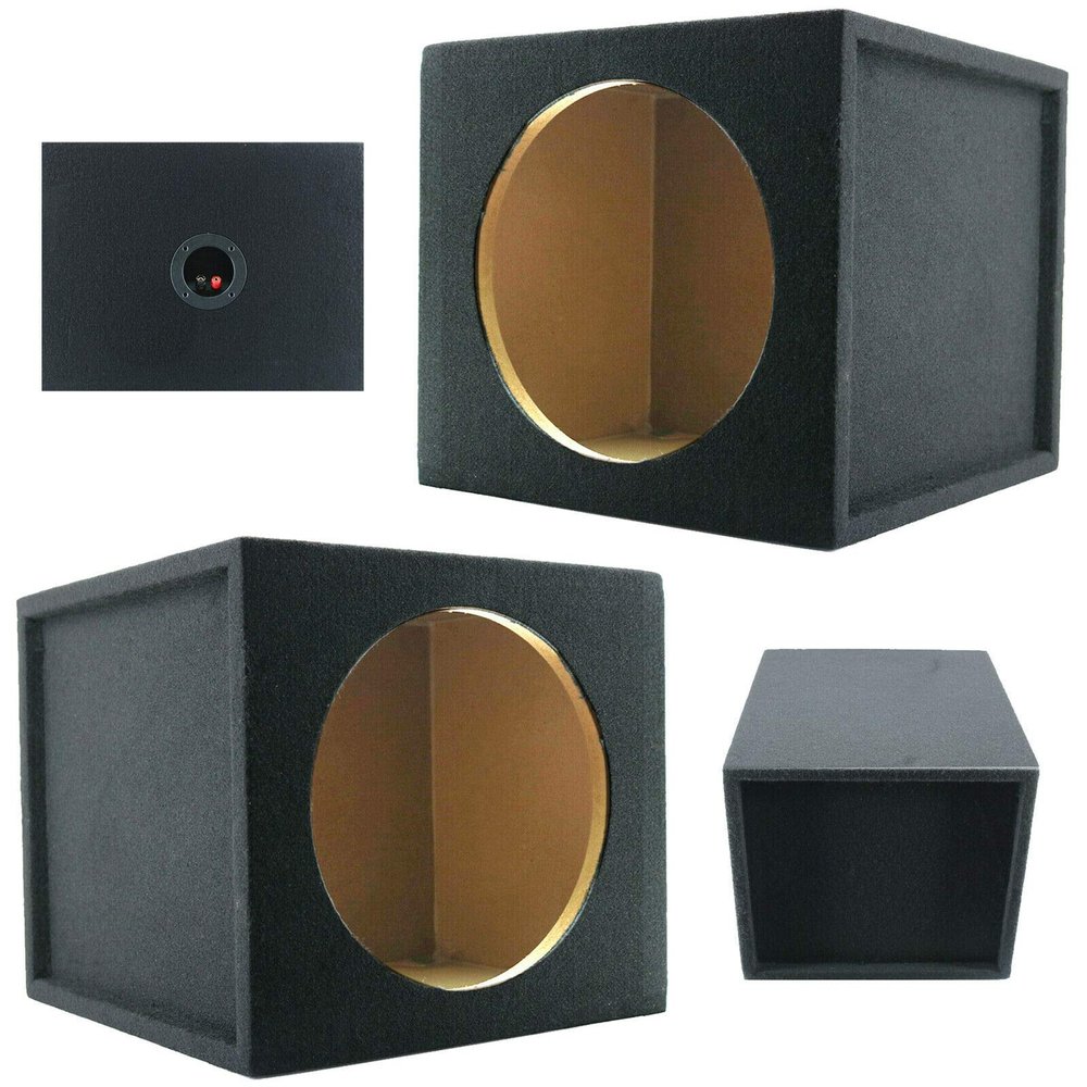 2X Audiotek CA-10SS 10-Inch Sealed Vented Car Vehicle Audio Subwoofer/Speaker Box Enclosure 1-Inch Medium-Density Fibreboard Wood Fits Any 10-Inch Speakers