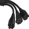 Cable Leader 3 Outlet Power Extension Splitter Cord Cable 5-15P to 5-15R x 3, Power Cord Extension, Heavy Duty Power Extension Cable, 14AWG, 3 Prong Splitter - 1 Pack, 3ft view 2
