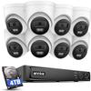 ANNKE 16CH 4K PoE Security Camera System, 12MP H.265+ NVR with 4TB HDD and 8X 4K/8MP IP Wired Cams, AI Human Vehicle Detection, Spotlight Color Night Vision, Built-in Mic, Compatible with Alexa view 1