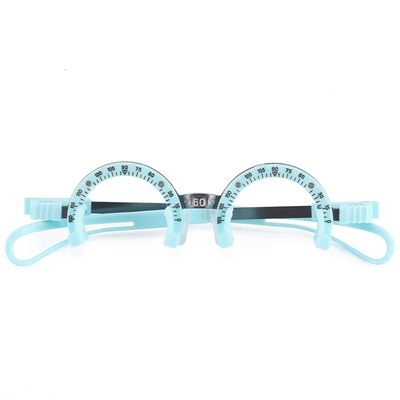 Dhoptical Titanium Alloy Trial Frame Half Rimless Frame Optical Use Three Lens Glasses Shop Equipment (60MM Single)
