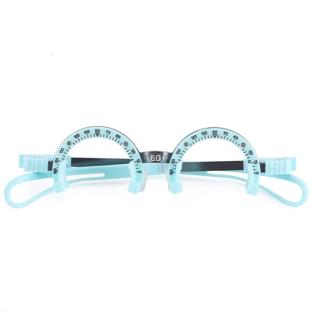 Dhoptical Titanium Alloy Trial Frame Half Rimless Frame Optical Use Three Lens Glasses Shop Equipment (60MM Single)